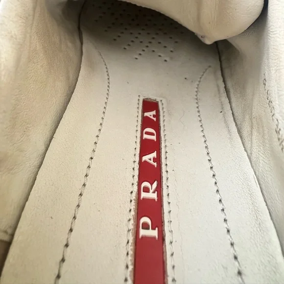 PRADA Authentic Women’s Navy Blue Suede Sneakers Size 6.5 (36.5 EU) - Picture 10 of 17